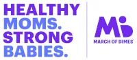 Healthy Moms. Strong Babies. March of Dimes logo